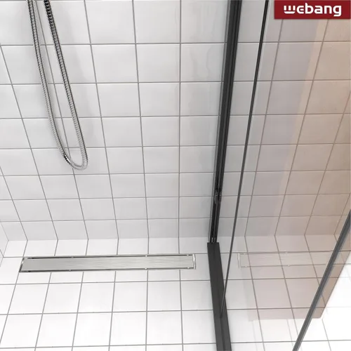 Miniatura 6 de WEBANG Drenaje de ducha lineal de 24 pulgadas Drenaje de piso rectangular con accesorios Cubierta reversible 2 en 1 Rejilla de inserción de azulejo