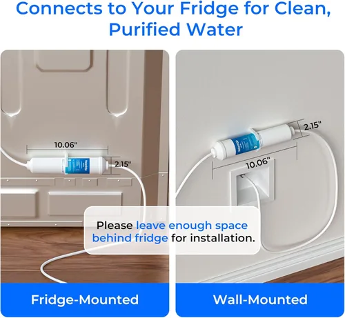 Miniatura 5 de Waterdrop Filtro de agua en línea para refrigerador y máquina de hielo, sistema de filtración de agua potable de alta capacidad certificado NSF