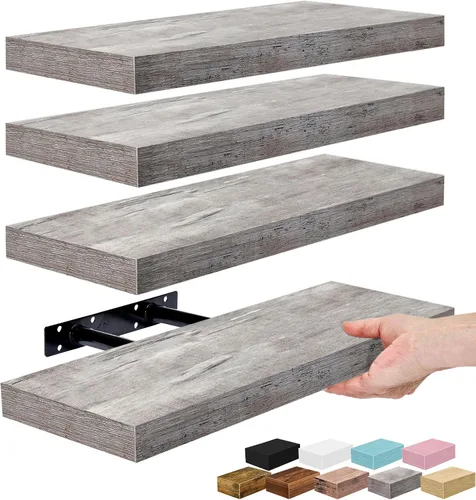 Miniatura 41 de Sorbus Estantes flotantes para pared, estante flotante de 16 pulgadas para cocina, dormitorio, sala de estar, baño, hogar y decoración de pared