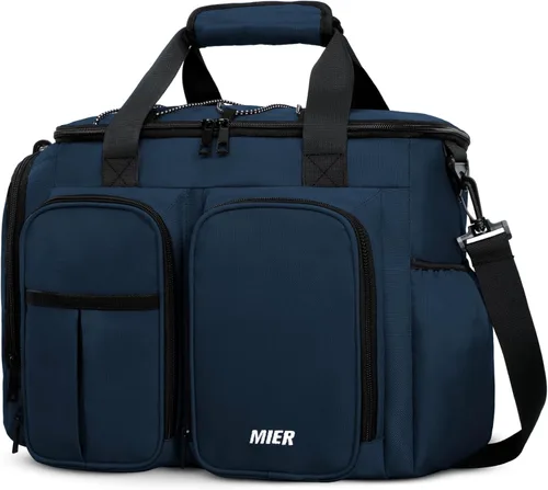 Miniatura 9 de MIER Caja de almuerzo para hombres, bolsa de almuerzo aislada resistente de 20 latas, bolsas enfriadoras grandes y suaves a prueba de fugas