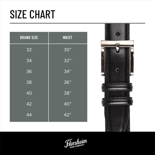 Miniatura 4 de Florsheim Cinturón de cuero Pebble Grain de 1.260 in para hombre