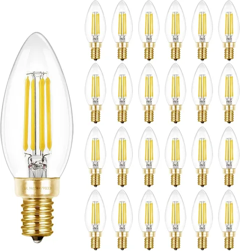 Miniatura 16 de Hizashi - Focos de candelabro LED E12, B11 tipo B, regulables, equivalente a 60 W, 5,000 K, luz diurna, 90+CRI, 6 W, 550 lúmenes, certificación UL