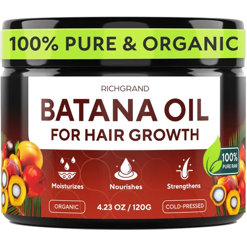 Aceite de Batana para el Crecimiento del Cabello - Aceite de Batana 100% Crudo y Orgánico Sin Refinar - Mascarilla Capilar Prensada en Frío para la