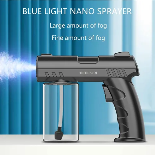 Miniatura 3 de Vaporizador nano, atomizador nano de luz azul manual para el hogar, vaporizador nano manual para el hogar, atomizador nano recargable. Es adecuado