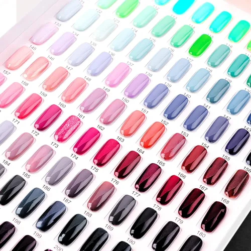 Miniatura 3 de PINGEUI Paquete de 2 libros de exhibición de uñas de 216 colores, tabla de visualización de esmalte de uñas con 480 puntas de uñas, libro de muestra