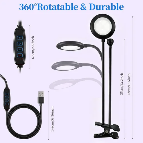 Miniatura 7 de TADOPRO - Lámpara de uñas de doble cabezal, luz de curado con flash UV, lámpara LED profesional de tecnología de uñas para uñas de gel, luz de Negro