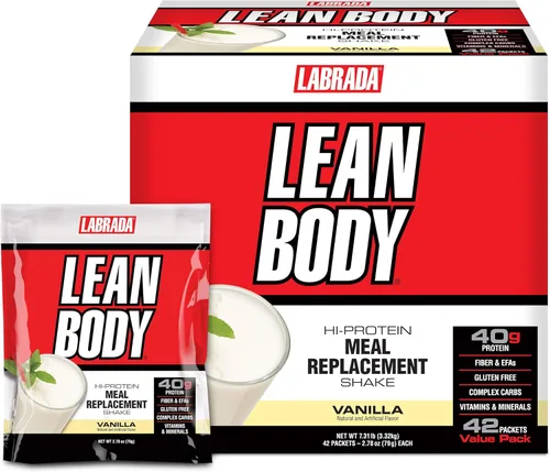 Miniatura 9 de Labrada Nutrition Batido de reemplazo de comida con alto contenido de proteínas para cuerpo delgado, vainilla, envase de 2.47 lb El empaquetado