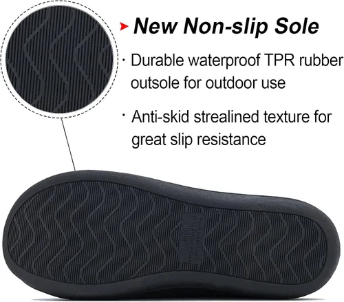 Miniatura 7 de MAIITRIP Pantuflas de espuma viscoelástica antideslizantes para hombre (tamaño 7-17)