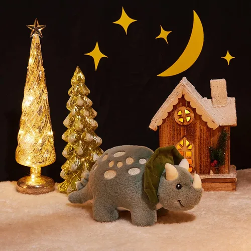 Miniatura 6 de TCBunny - Dinosaurio bebé de 30 cm de peluche para dormir de TCBunny, juguete de peluche para niños, regalos para niños y niñas, cumpleaños, San