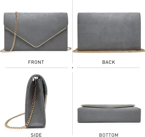 Miniatura 3 de Bolsos de mano Dasein para mujer, de ante sintética, para noche, formales para fiestas, bodas, cócteles, graduación