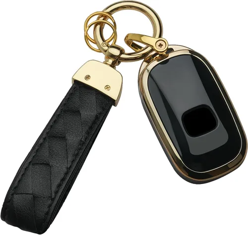 Miniatura 7 de Funda para llavero Honda compatible con llave inteligente Accord Civic HR-V CR-V Pilot Sport SI EX EX-L Touring 2022 2023 2024 2025 (negro)