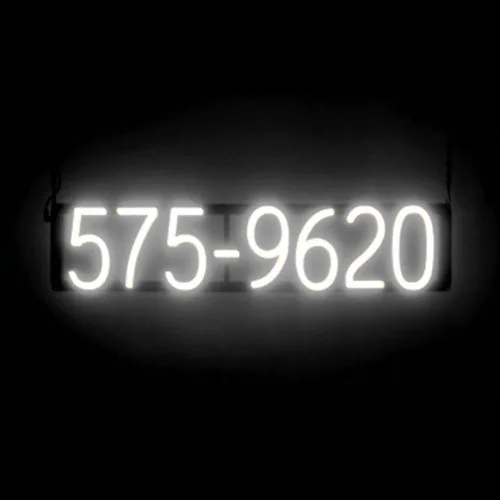 Miniatura 16 de SpellBrite Letrero de número de teléfono con 10 dígitos Letrero relacionado con el número de teléfono con aspecto de neón, fuente de luz LED roja