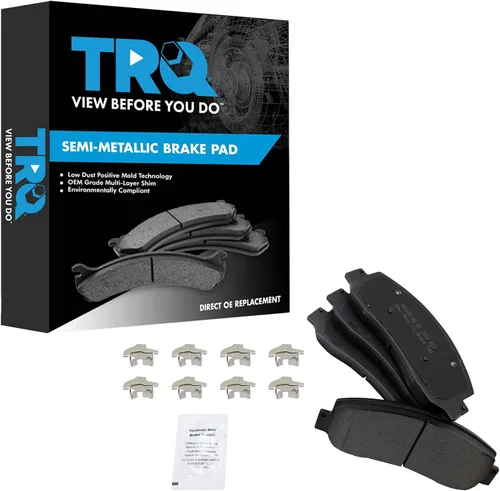 Miniatura 173 de TRQ Pastillas de freno delanteras semi metálicas compatibles con Ford Expedition 2018-2021 F-150 2018-2020 Lincoln Navigator 2018-2022