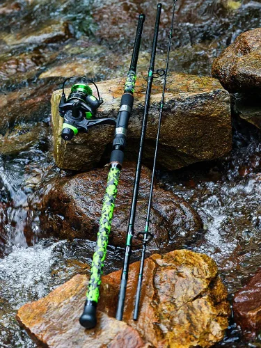 Miniatura 8 de Sougayilang Caña de pesca de surf de 3 piezas, caña giratoria de viaje medio/pesado con carrete de 5000 tamaños combo (9'/10'/11')