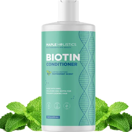 Miniatura 10 de Acondicionador de Biotina para Cabello Ralo - Acondicionador Voluminizador para Cabello Fino, Delgado y Débil - Sin Sulfatos, Parabenos y Silicona