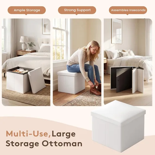 Miniatura 11 de LIVELYGLOW Juego de tocador pequeño con espejo iluminado y estación de energía, escritorio de maquillaje blanco moderno de 24 pulgadas con taburete