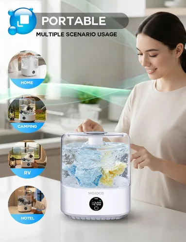 Miniatura 7 de MOJOCO Mini lavadora – Lavadora portátil pequeña de 3 litros con 3 modos de lavado para ropa interior, calcetines y ropa de bebé – Mini lavadora