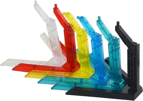 Miniatura 4 de Juego de soporte de figura de acción de 6 piezas, soporte de base de acción flexible para figuras de acción Gundam, kits de modelos de bricolaje