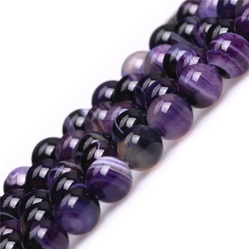 Cuentas sueltas, gemas de ágata redondas facetadas naturales para realizar joyería a mano en grandes cantidades, bricolaje. Una tira: 15 pulgadas,