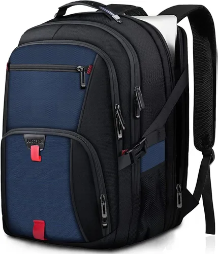 Miniatura 7 de ANTERK Mochila Extra Grande, mochila de viaje, resistente TSA resistente al agua de 17.3 pulgadas, mochilas de mano con puerto USB, mochilas Azul