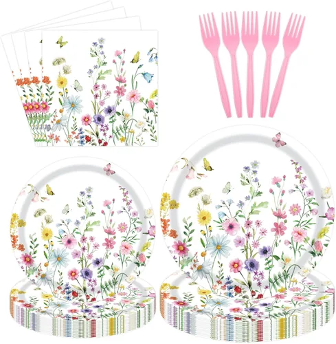 Miniatura 11 de 96 platos de papel de béisbol y servilletas para fiesta, platos de fiesta de béisbol, servilletas y tenedores, juego de vajilla desechable