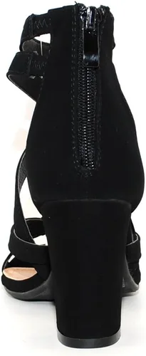 Miniatura 3 de TRENDSup Collection Sandalias con correa de tobillo de tacón grueso para mujer