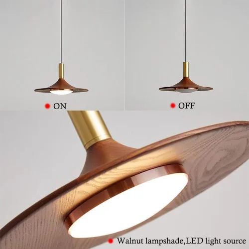 Miniatura 3 de Modern 10W Three Color Dimming Pendant Lights, Nordic Industrial Metal Ceiling Hanging Lighting, Height Adjustable Acrylic Shade Chandelier for