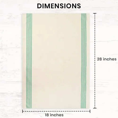 Miniatura 5 de Set de 6 trapos de cocina de algodón reciclado, ecológicos, suaves y absorbentes, se pueden usar lavar y secar platos, 18 x 28 pulgadas, verde #1