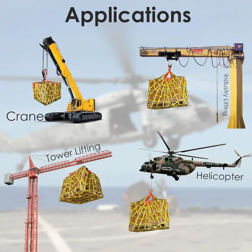Miniatura 5 de Red de carga para helicóptero/palet, 1.25" Web, 6' x 6