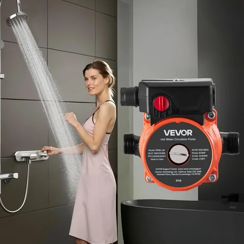 Miniatura 8 de VEVOR Bomba de Recirculación de Agua Caliente, 10 GPM, Sistema de Bomba Circuladora de Circulación Instantánea, Control de 3 Velocidades, 0.13 HP