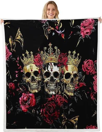 Miniatura 28 de Manfei Flower Throw Blanket Sunflower Rose Daisy Fuzzy Blanket, Botanical Floral Blanket for Bed Couch Sofa, Kids Boys Girls Room Decor
