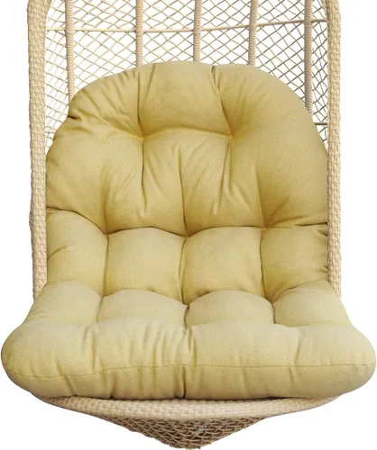 Miniatura 7 de Cojines para silla colgante de patio al aire libre, 46.6 x 33.9 pulgadas, relleno de poliéster, para silla de columpio, color negro 46.6"×33.9