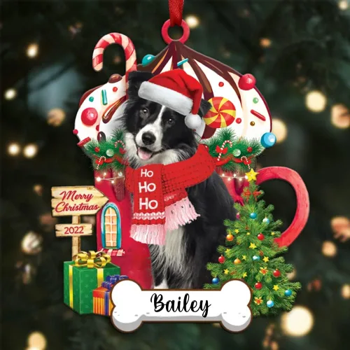 Miniatura 128 de Amantes de los perros de Navidad – Navidad de perros disponibles para muchos perros Shi Tzu – Adorno con forma personalizada, adorno de Navidad