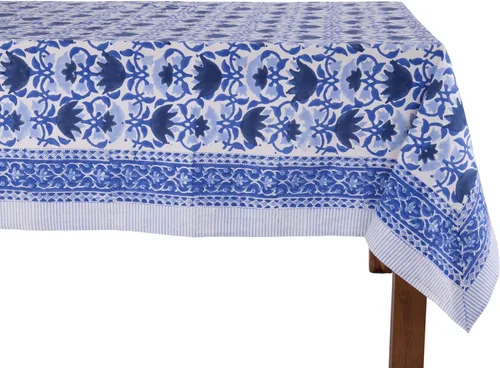 Miniatura 26 de ATOSII Mantel 100% algodón, Amara, floral, hecho a mano, rectangular, de lino, para cocina, comedor, fiestas, bodas, exteriores, picnics, Pascua