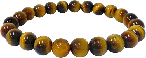 Miniatura 101 de Gem Avenue Handmade Round Bead Stretch Bracelet Unisex Natural Stone Beaded Jewelry for Men & Women, Elastic Wristband for Daily Wear