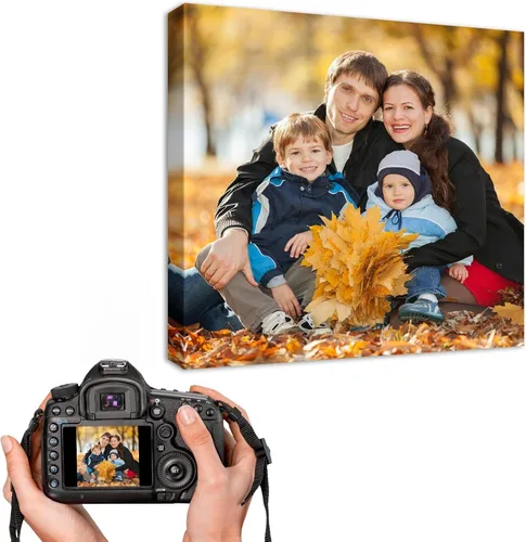 Miniatura 26 de YYYYHPP Impresiones en lienzo con tus fotos, arte de pared personalizado de foto a lienzo, impresión en lienzo para boda, familia, bebé, mascotas