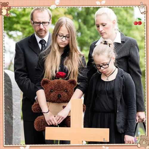 Miniatura 4 de Kenning Juego de Regalo Funerario de 5 Piezas para Cremación, Oso de Peluche para Cenizas con Cuchara, Pequeña Urna de Recuerdo, Placa Memorial