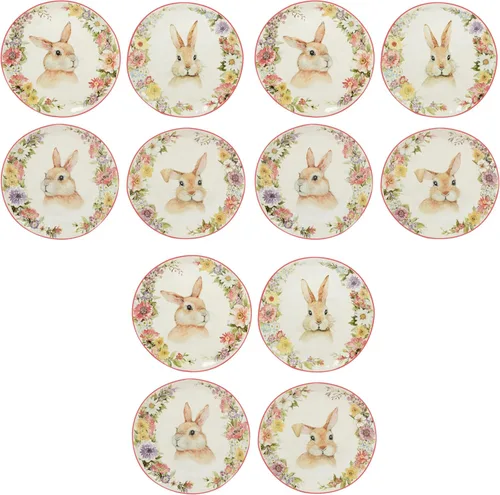 Miniatura 7 de Certified International Easter Garden - Plato de postre/ensalada de 8.5 pulgadas, juego de 4 diseños surtidos, multicolor