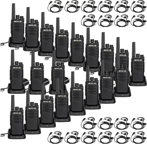 Miniatura 12 de Retevis RT68H Walkie Talkies de largo alcance, radio bidireccional recargable, visualización, facilidad de uso, pantalla LED oculta, cerradura