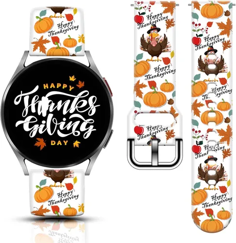 Miniatura 12 de 20mm Banda de reloj para festividades de Navidad, Halloween y Acción de Gracias Compatible con Samsung Galaxy Watch 7/6/5/4 de 40 mm, 44 mm/Watch 6
