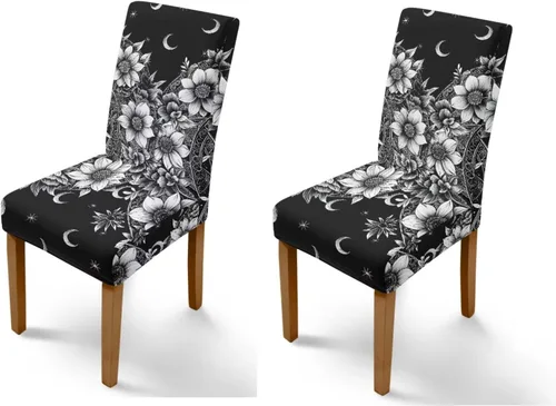 Miniatura 23 de Rnyleeg Red Rose Butterfly Chair Covers for Living Room No Arms Stretch Dining Chair Covers Set of 6 Soft Washable Kitchen Chair Protector Cover