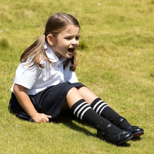 Miniatura 5 de Hawkwell Zapatos de vestir para uniforme escolar con correa para niña Mary Jane Flats