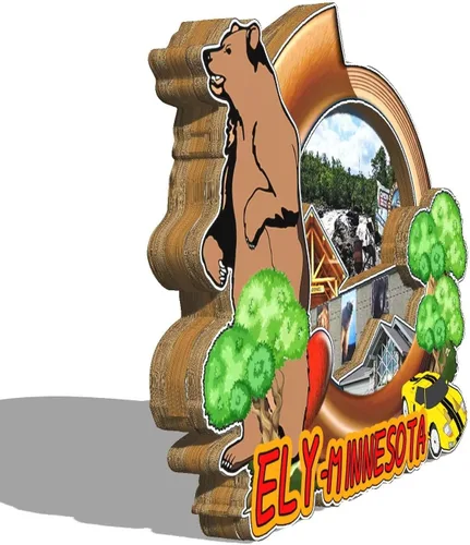 Miniatura 2 de Imán de madera para nevera de Ely Minnesota USA 3D, monumentos de viaje, coleccionables, recuerdos, decoración hecha a mano