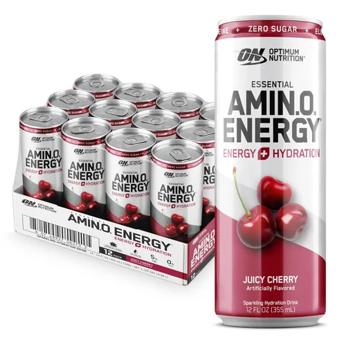 Miniatura 23 de Optimum Nutrition Amino Energy - Bebida de hidratación espumosa, electrolitos, cafeína, aminoácidos, BCAAs, sin azúcar, limonada de mango y piña, 12