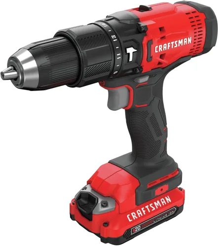 Miniatura 8 de CRAFTSMAN V20 Kit de taladro de martillo inalámbrico, 1/2 pulgada, 2 baterías y cargador incluidos (CMCD711C2)