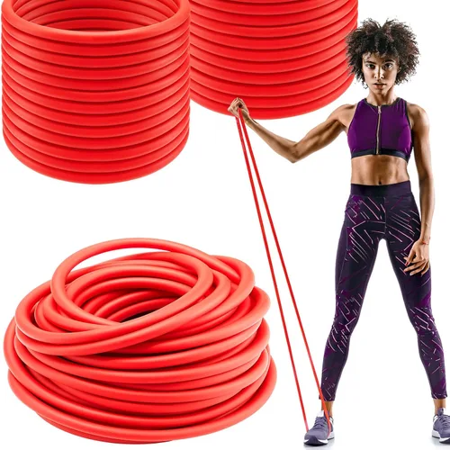 Miniatura 9 de 1 Rollo Tubos de Resistencia Tubo Elástico de Látex 50ft Bandas de Ejercicio Tubo de Ejercicio para Terapia Física, Pilates de Tren Inferior