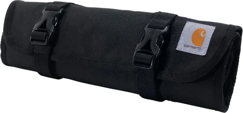 Carhartt Rollo utilitario de 18 bolsillos, bolsa de organización de herramientas resistente al agua duradera, Talla única Negro