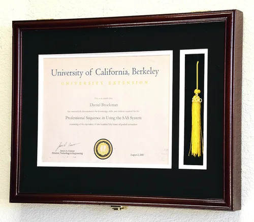 Miniatura 14 de Marco de diploma de graduación personalizado con borla, tapa de fotos grabado, vitrina para certificado de 11 x 8.5 pulgadas con colores Acabado
