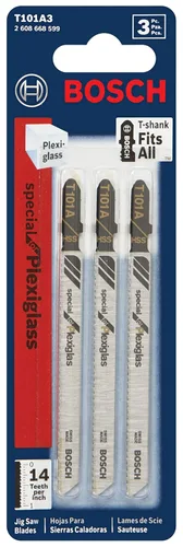 Miniatura 2 de BOSCH T101A3 3 Piezas 4 In. 14 TPI Especial para plexiglás T-Shank Sierra Hojas