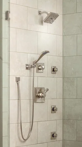 Miniatura 6 de Delta Faucet Dryden Serie 17 Kit de molduras de ducha de doble función con cabezal de ducha de un solo rociador, inoxidable, flujo de agua de 2.0